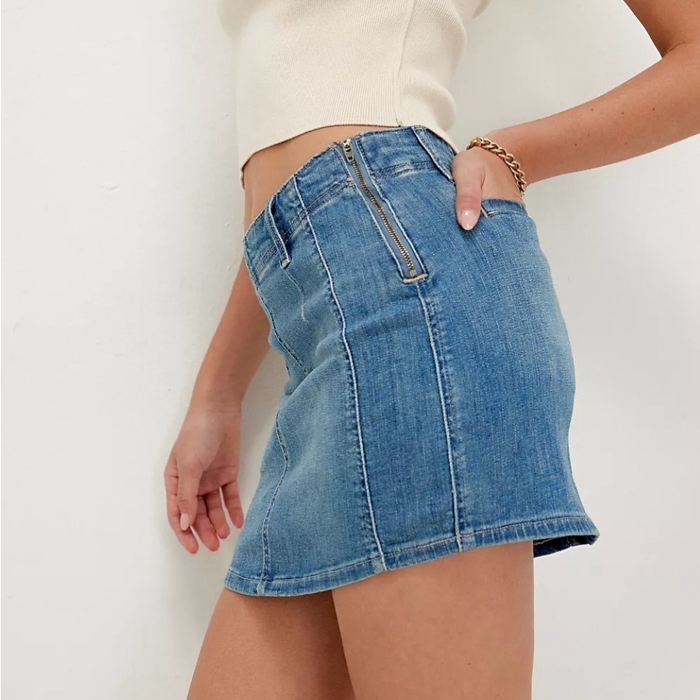 Free People We The Free Daylight Denim Mini Skirt Size 28 NWT